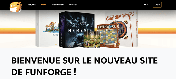 Bienvenue sur le nouveau site Internet de Funforge ! 🎉