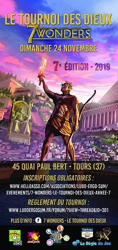 Tournoi de 7 Wonders, le Tournoi des Dieux (7ème édition)