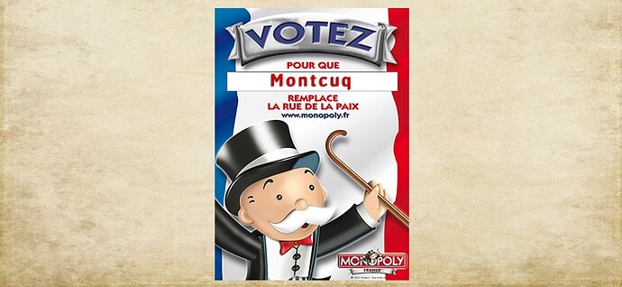 Monopoly France, votez