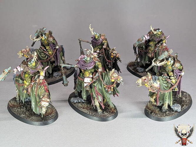 Chevaliers-Sordides-Maggotkin-of-Nurgle-warhammer-age-of-sigmar-tabletop-peint-par-pint-of-paint
