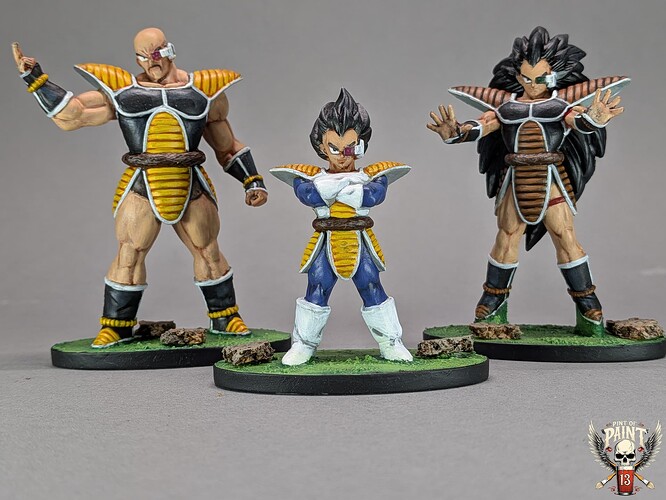 jeu-de-plateau-boardgame-Dragon-bal-duel-battle-vegeta-radits-nappa-tabletop-peint-par-pint-of-paint