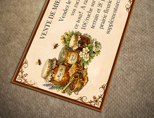 Fourseaonsgarden MarketCard Honey Fr
