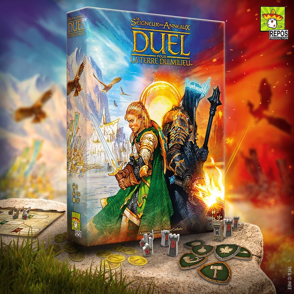 Dés Sauron – Ensemble Officiel The One Ring – D12+D6 – Noir – Jeu De Rôle – Free League