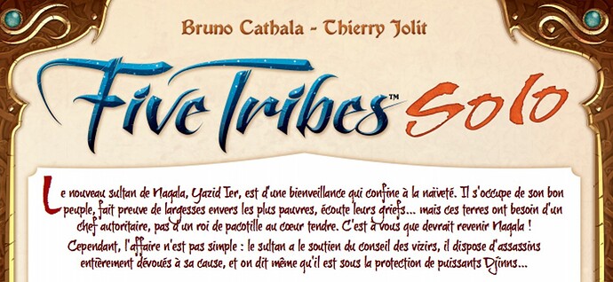 Five Tribes, la version Solo officielle en téléchargement gratuit !