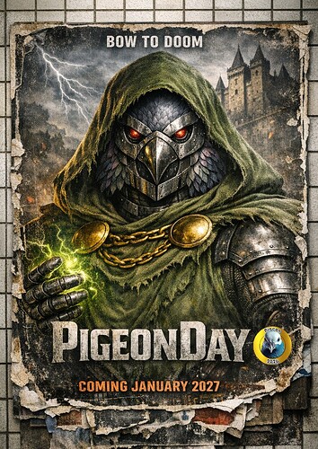 Pigeon d or 2026 affiche pour metro de Paris