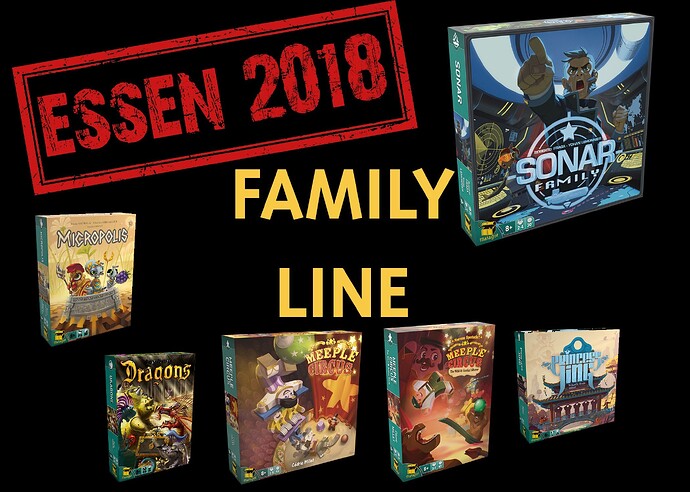 Matagot : la gamme Family à Essen : Family line in Essen (version multilingue)