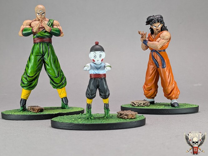 jeu-de-plateau-boardgame-Dragon-bal-duel-battle-yamcha-chaosu-tenshiman-tabletop-peint-par-pint-of-paint