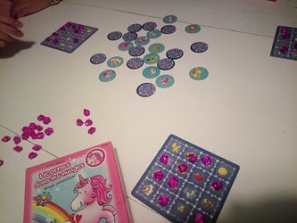 Licorne dans les nuages - bingo scintillant