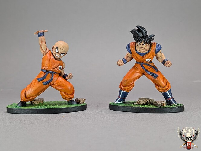 jeu-de-plateau-boardgame-Dragon-bal-duel-battle-goku-krilin-tabletop-peint-par-pint-of-paint