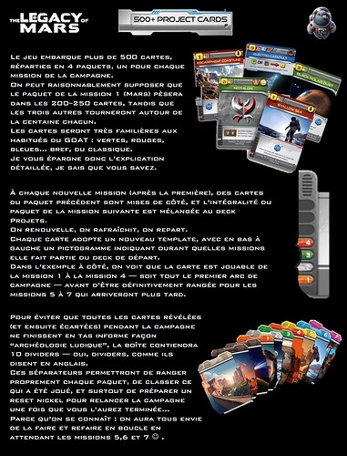 TfM Legacy Project cards Summary