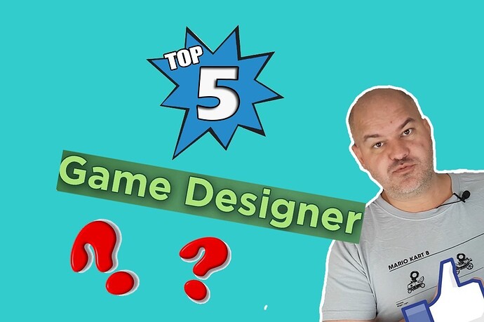 Top 5 des meilleurs Game Designer