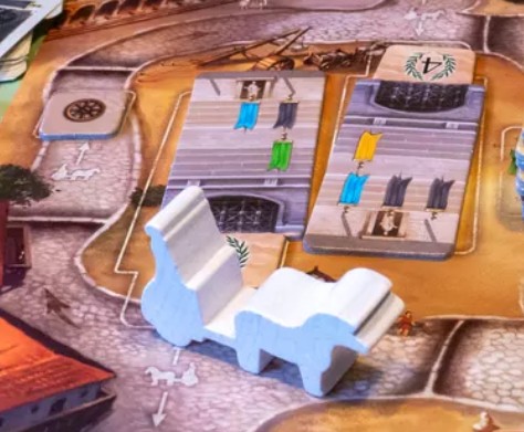 l'unique meeple-pion char des bâtisseurs du Colisée