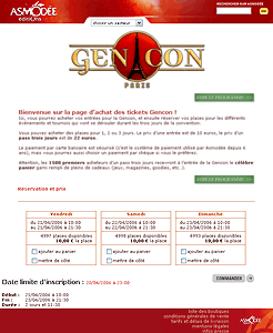 La Gencon, billet et panier garni !