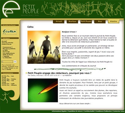 Le webzine Petit Peuple cherche des rédacteurs