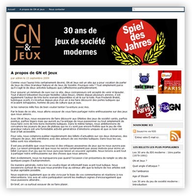 GN & Jeux, un nouveau site sur la toile