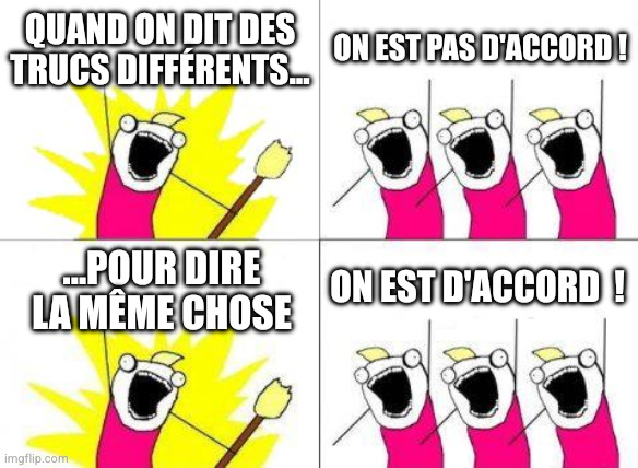 la même chose pas pareil