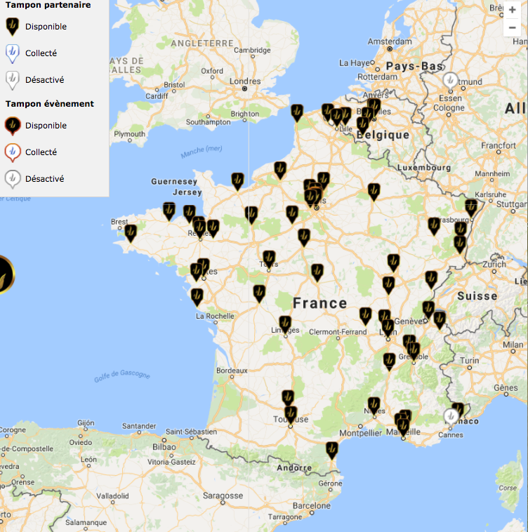 Carte des boutiques partenaires